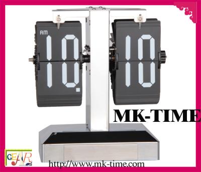 China Decor Table Small Digital Flip Down Clock With Metal + PVC for sale