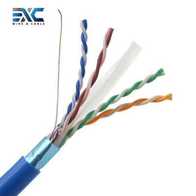 China 23AWG Computer Ethernet CCA Lan Network 305M Roll Cat 6 FTP Patch Cable For Indoor Outdoor Camera Router for sale