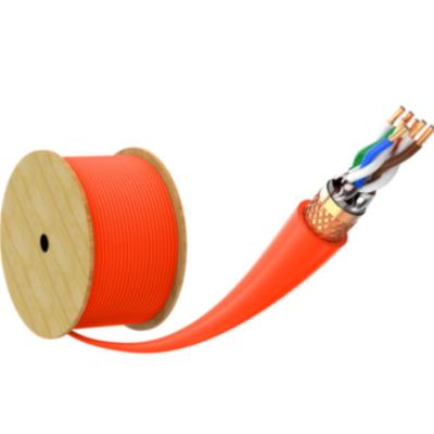 China Good Quality Cat7 Cable 1000ft High Conductivity Aluminum Network Cable RJ 45connector cat7 LAN Cable Gold Exc-cat7 for sale