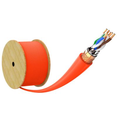 China SFTP CCA Lan Cat 7 Pure Copper Ethernet Cable for Data Center Networking and Audio Video EXC-Cat6A-SFTP for sale