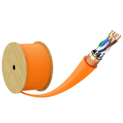 China SFTP Lan Cat 7 Network Oxygen Free Pure Copper Ethernet Cable for Data Center Networking and Audio Video EXC-Cat6A-SFTP for sale