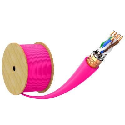 China Pure Copper SFTP Lan Cat 7 Network Oxygen Free Ethernet Cable For Networking And Data Centers Audio Video EXC-Cat6A-SFTP for sale