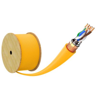 China SFTP Ethernet Lan Cat 7 Network Oxygen Free Pure Copper Cable For Data Center Networking And Audio Video EXC-Cat6A-SFTP for sale