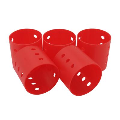 China Factory Hot Red Short Magnetic Hair Rollers Wholesale High Quality Plastic Loop Hair Rollers for sale