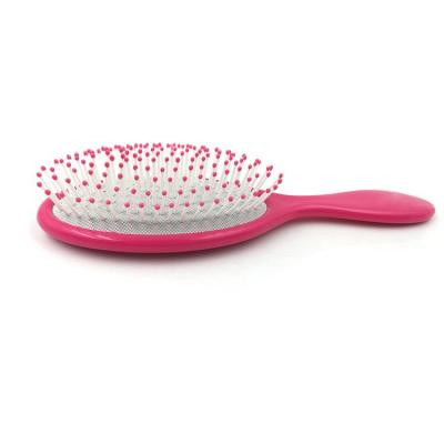 China Cushion Customized Plastic Smooth Paddle Massage Ball Tilted Detangler Hair Brush for sale