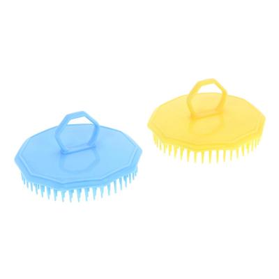 China Popular Round Finger Handle Round Washing Scalp Shampoo Hair Brush for sale