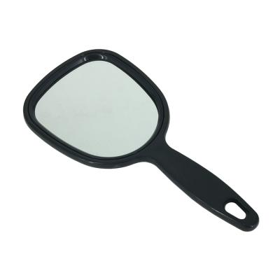 China Cosmetic Popular Simple Side Travel Handle Mirror Magnifying Plastic Makeup Mirror for sale