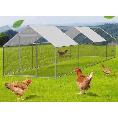 China Large Metal Windproof Walk In Poultry Cage Hen Run House Chicken Run Cage for sale