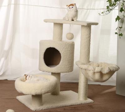 China Viable high quality low price sale pet cat climber whole tree tower for sale