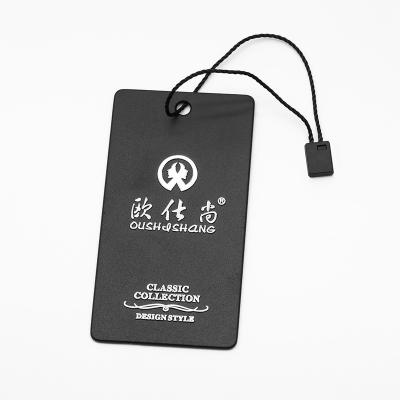 China Other High Quality Customized Garment Accessories Tag Brand Logo 3d Embossed Apparel Hang Tag for sale