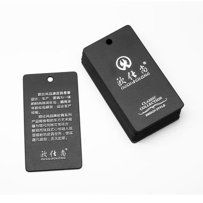 China Other Hot Sale 2022 Garment Tag Quickly Customized Gold Foil Logo Luxury Printing Debossed Matte Paper Hang Tags For Clothing for sale