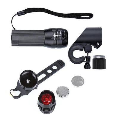 China Road Bike Light USB Rechargeable Bicycle Tail Light Combination Night Riding Light Weight Set for sale