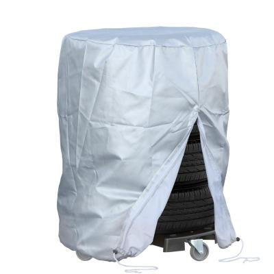 China Silver Coated Oxford 300D UV Proof Polyester Waterproof Sun Tire Protector Stacked Covers for sale