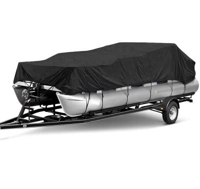 China UV Resistant Protection Protection Heavy Duty All Weather Polyester Oxford 600D Pontoon Boat Cover for sale