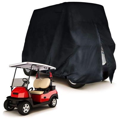 China Golf Accessory Durable Polyester Oxford 210D Waterproof 4 Passenger Golf Cart Rain Cover for sale