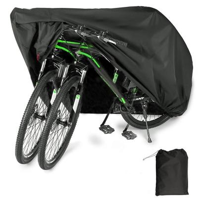 China Custom Dustproof Elastic Bicycle Protector Warterproof Bicycle Dust Cover Parking For 2 Bikes Outside Storage for sale