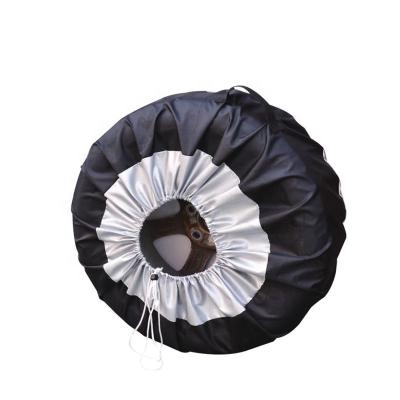 China Durable Dust Proof Polyester Oxford Set Car Spare Tire Tire Tote Storage Bag Tire Cover for sale