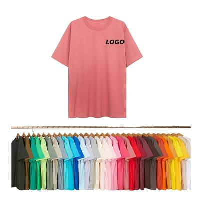 China 230GSM LOGO Mens Summer Short Sleeve Tee Shirts Manufactured Custom Blank Vintage Mens T Shirts Solid Tops 100% Cotton Viable for sale