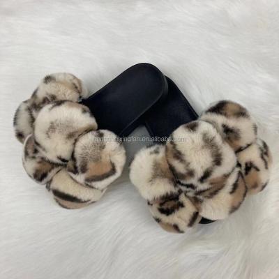 China Fashion Sale Real Fur Slippers Warm Durable High Quality Real Fur Slippers for sale