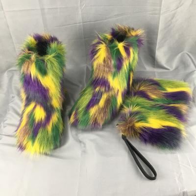 China 2020 Hot Sale Baby Kids Popular Anti-slippery Fox Fur Boots Anti-slippery Shoes Snow Winter Boots For Women for sale