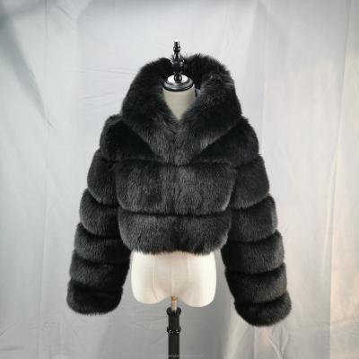 China 2020 Amazon Faux Fox Fur Coat Women Anti-Shrink for sale