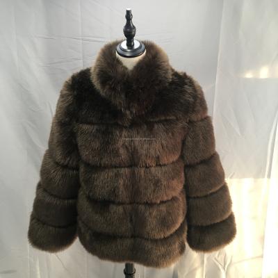 China 2019 Wholesale Fashion High Quality Custom Made Faux Fur Coat Anti-Shrink for sale