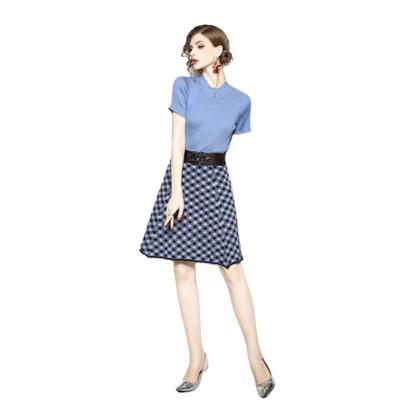 China QUICK-DRY HJW9583075# 2020 new fashion temperament sweater + skirt two-piece suit for sale