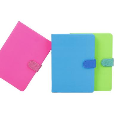 China Durable 2021 wholesale newest cute bright color pure color hard cover magnetic buckle school notebook a5 for sale