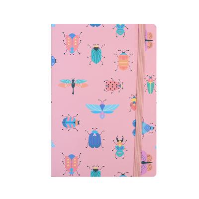 China 2020 printed fresh notebook cute butterfly design color printing hardcover book notebook for sale