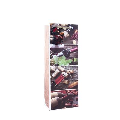 China Portable Recyclable Fashion Wine Oil Wine Paper Bag With Ribbon for sale