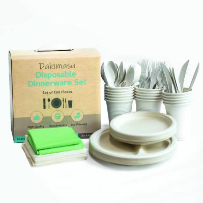 China Disposable Disposable Tableware Set - 130 Pieces for sale