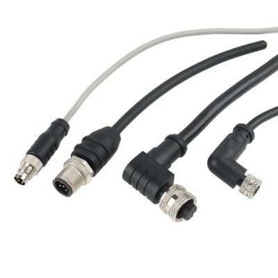 China M12 Sensor Cable Connector 2.5mm-14mm with Injection Molding Straight/Right Angle zu verkaufen