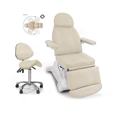 China 360 Rotation Modern Luxury Multifunctional Electric Treatment Chair Tilt Beauty Salon Spa Bench Cosmetic Beauty Facial Soft Electric Bed for sale