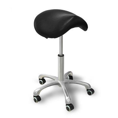 China Modern Yimmi Clinic Beauty Stool Salon Rolling Furniture Stool Black Synthetic Leather Aesthetic Stool Chair for sale