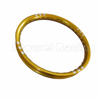 China Aluminum Alloy U Wheel 1.40-16 Inch Gold Color Alloy Aluminum Rim For Motorcycle Parts for sale