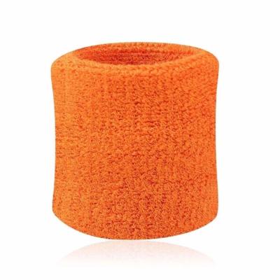 China Popular Custom Wristband Sweatband Elastic Cotton Terry Cloth Sport Exercise Tennis Sweat Band for sale