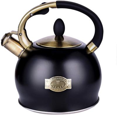 China Viable Tea Kettle 3.0L Whistling Teapot Customized Color Stainless Steel Hot Water Teapot For ALL Stovetop for sale