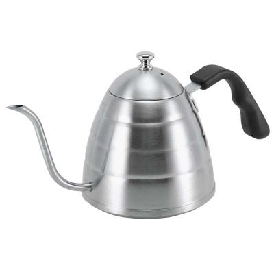 China Contemporary Stainless Steel 1.2L Ear Shaped Slim Pot Drum Shaped Coffee Pot Flush Mouth Hanging Rinse Pot for sale