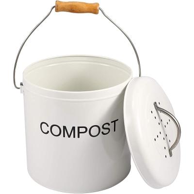 China Stainless Steel Countertop Waste Bin Kitchen Viable Hot Selling High Quality Compost Bin for sale