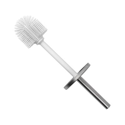 China Sustainable Household Cleaner Toilet Brush Stainless Steel Long Handle Toilet Cleaning Brush for sale