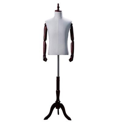 China Customized Canvas Plastic Adjustable Mannequins Customized High Quality Half Body Garment Display Mannequins for sale