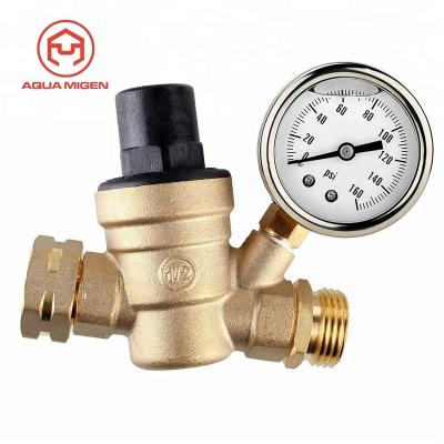 China General RV Water Pressure Reducer Regulator, Brass Material, Adjustable Lead Free (With Oil) for sale