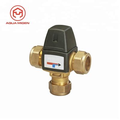 China General Brass Thermostatic Hot Water Mixing Valves For Heating for sale