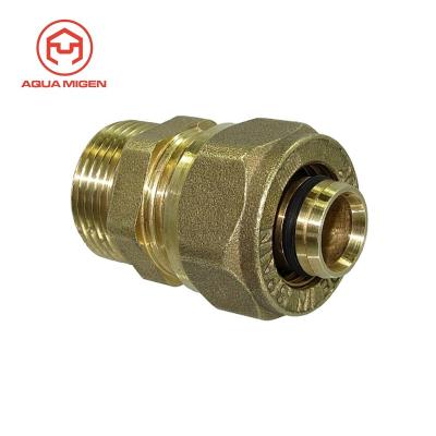 China Compression Fittings for PEX Al Pex and Manifolds Pex Male Threaded Brass Compression Fitting to Plumb Applications for sale