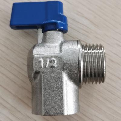 China General Brass Angle Pattern Ball Valve EN331 Gas Approved BSPP Female Washing Machine for sale