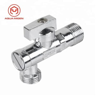 China General Brass Filter Chrome Plated Angle Valve For Washing Machines for sale