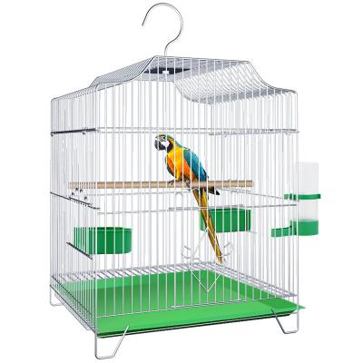 China Group Breathable Bird Bird Cage Folding Wire Myna Thrush Rabbit Pigeon Electroplating Cage for sale