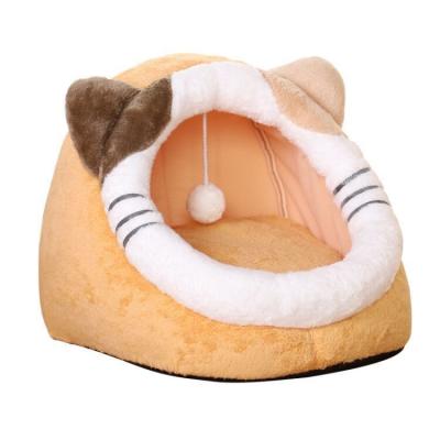 China Amazon Hot Selling Viable Cat Litter Dog Litter Removable and Washable Warm Cat Bed Partially Enclosed Pet Bed Pet Nest for sale