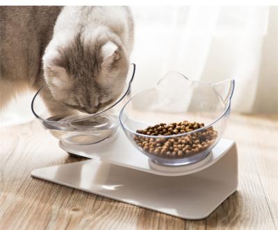 China Viable Pet Supplies Cat Pet Food Water Bowl Plastic Pet Food Water Bowl Dog Foot Bowl High Feeding Bowl for sale