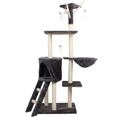 China wholesale Amazon Cheap Viable Hot Sale Manufacturer Bump Sell Cat Scratching Post Observation Tower Cat Climbing Frame Pet Toy Cat Tree for sale